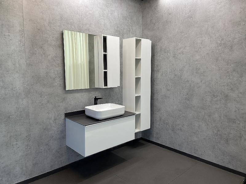 Зеркало со шкафом Comforty Милан 90 00004137130 Белый глянец, купить, цена, заказать, магазин, доставка, скидка, промокод, купить, цена, заказать, магазин, доставка, скидка, промокод