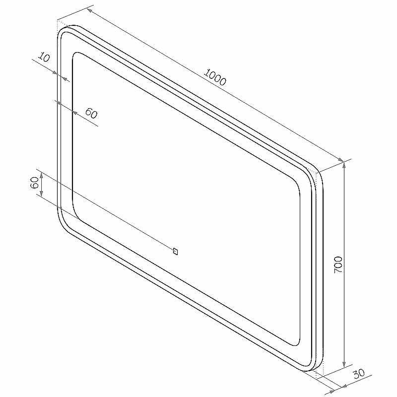 Зеркало Континент Velvette 1000x700 ЗЛП466 с подсветкой с сенсорным выключателем, купить, цена, заказать, магазин, доставка, скидка, промокод, купить, цена, заказать, магазин, доставка, скидка, промокод