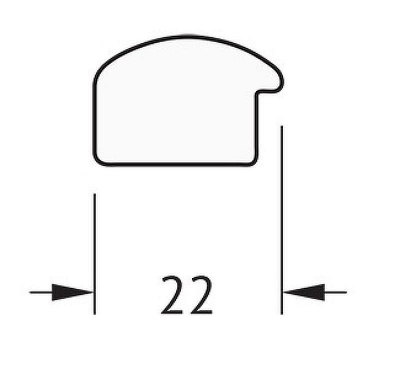 Зеркало Evoform Definite 98х48 BY 0687 в багетной раме - Сосна 22