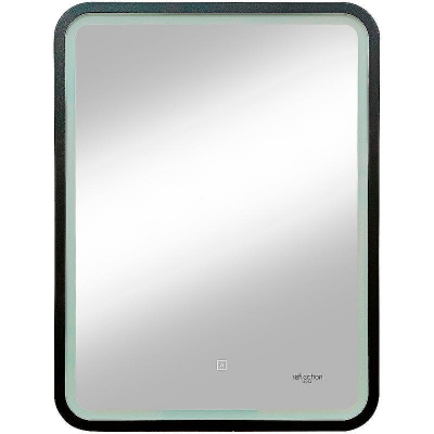 Зеркало Reflexion Happy 600х800 RF4919HP с подсветкой Черное с сенсорным выключателем и диммером