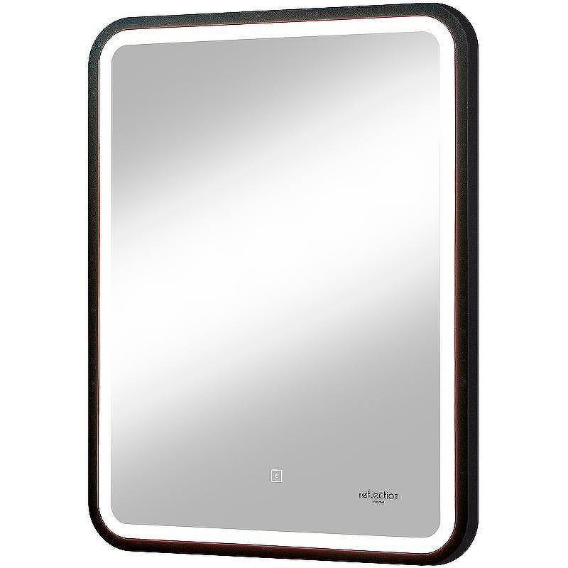 Зеркало Reflexion Happy 600х800 RF4919HP с подсветкой Черное с сенсорным выключателем и диммером, купить, цена, заказать, магазин, доставка, скидка, промокод, купить, цена, заказать, магазин, доставка, скидка, промокод
