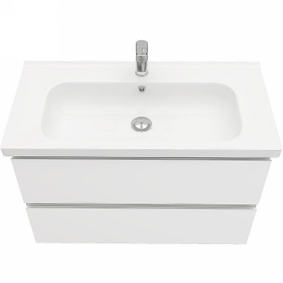 Тумба под раковину Laparet Electra 90 LE-WCAB-90-01 подвесная Белая глянцевая