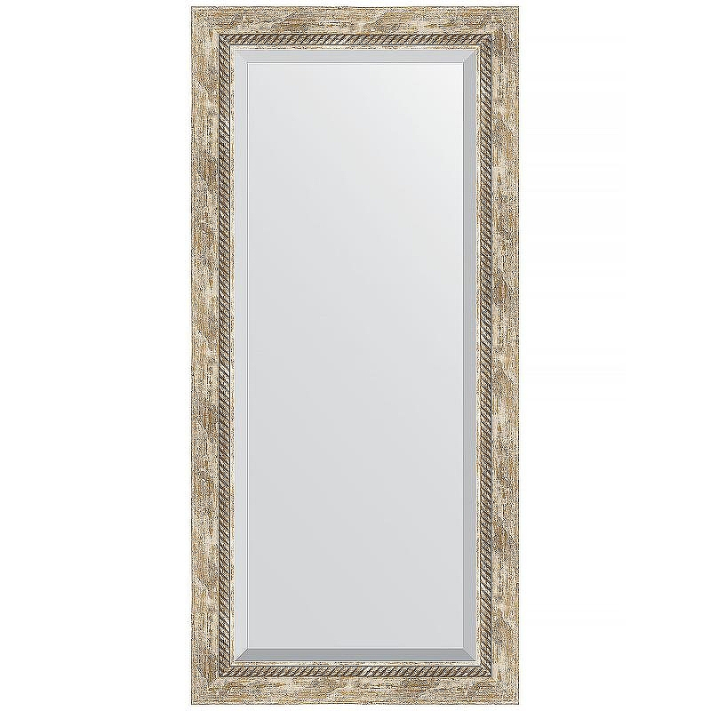 Зеркало Evoform Exclusive 113х53 BY 3485 с фацетом в багетной раме - Прованс с плетением 70, купить, цена, заказать, магазин, доставка, скидка, промокод, купить, цена, заказать, магазин, доставка, скидка, промокод