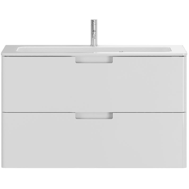 Тумба с раковиной Creto Bravo 100 22-BrW100 подвесная Белая глянцевая, купить, цена, заказать, магазин, доставка, скидка, промокод, купить, цена, заказать, магазин, доставка, скидка, промокод