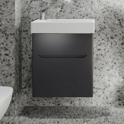 Тумба под раковину Jorno Folk 55 Folk.01.55/P/A/JR подвесная Антрацит