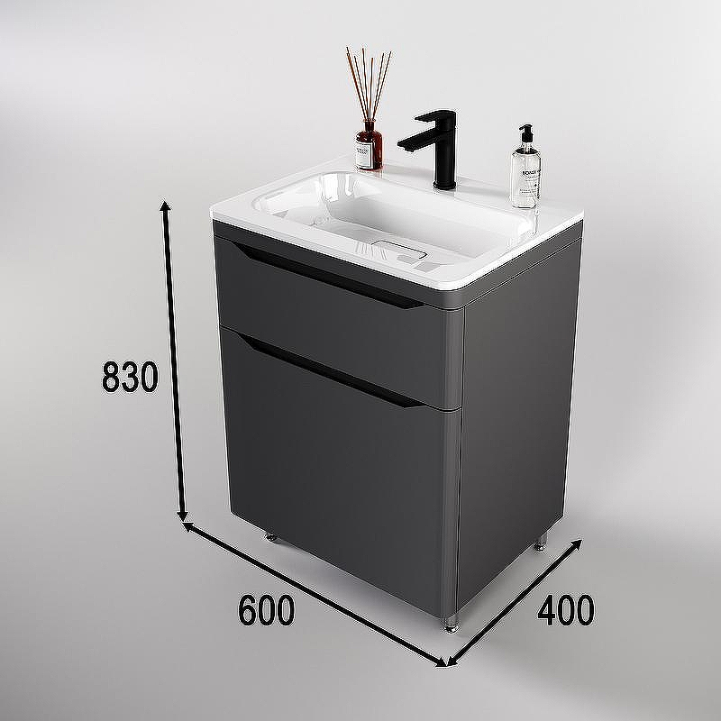 Тумба под раковину Style Line Марелла 60 Люкс Plus СС-00002397 Серый матовый антискрейтч, купить, цена, заказать, магазин, доставка, скидка, промокод, купить, цена, заказать, магазин, доставка, скидка, промокод