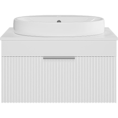 Тумба с раковиной Brevita Enfida 70 УТ000014764 подвесная Белая матовая