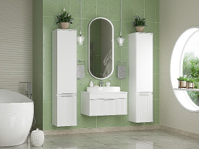 Тумба с раковиной Brevita Enfida 70 УТ000014764 подвесная Белая матовая