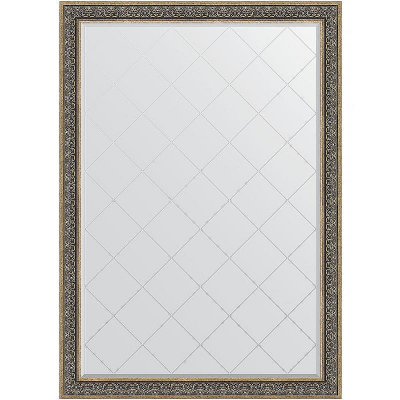 Зеркало Evoform Exclusive-G 189х134 BY 4508 с гравировкой в багетной раме - Вензель серебряный 101