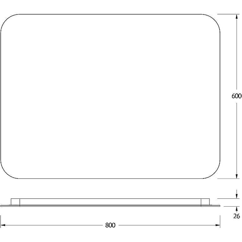 Зеркало Defesto Opti 80x60 DF 2817RH с подсветкой 25W-3000К/ИК - выключатель/Теплый белый свет, купить, цена, заказать, магазин, доставка, скидка, промокод, купить, цена, заказать, магазин, доставка, скидка, промокод