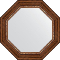 Зеркало Evoform Octagon 67х67 BY 3791 в багетной раме - Римская бронза 88, купить, цена, заказать, магазин, доставка, скидка, промокод, купить, цена, заказать, магазин, доставка, скидка, промокод