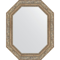 Зеркало Evoform Octagon 60x75 BY 7150 в багетной раме - Виньетка античное серебро 85, купить, цена, заказать, магазин, доставка, скидка, промокод, купить, цена, заказать, магазин, доставка, скидка, промокод