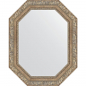Зеркало Evoform Octagon 60x75 BY 7150 в багетной раме - Виньетка античное серебро 85, купить, цена, заказать, магазин, доставка, скидка, промокод, купить, цена, заказать, магазин, доставка, скидка, промокод