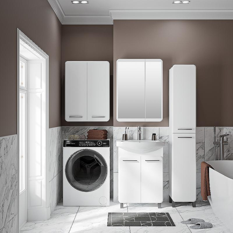 Тумба под раковину Runo Эрика 60 00-00004147 Белая, купить, цена, заказать, магазин, доставка, скидка, промокод, купить, цена, заказать, магазин, доставка, скидка, промокод