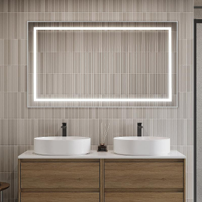 Зеркало BelBagno Kraft 140 SPC-KRAFT-1400-800-SENS-AL с подсветкой Сатин с сенсорным выключателем