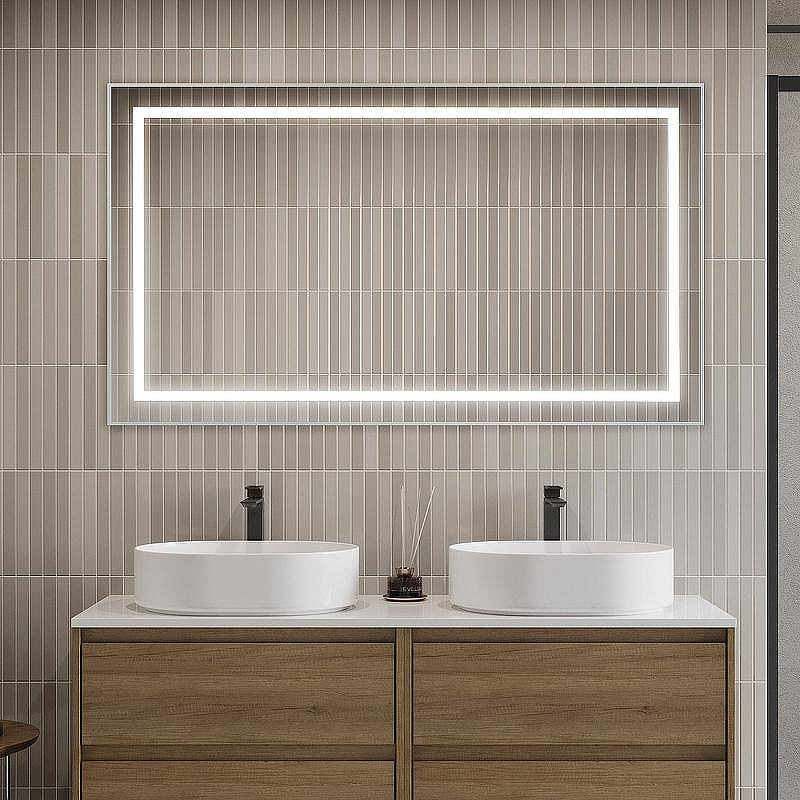 Зеркало BelBagno Kraft 140 SPC-KRAFT-1400-800-SENS-AL с подсветкой Сатин с сенсорным выключателем, купить, цена, заказать, магазин, доставка, скидка, промокод, купить, цена, заказать, магазин, доставка, скидка, промокод