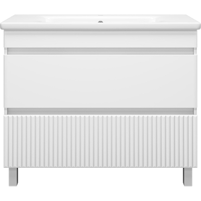 Тумба с раковиной Misty Мира 100 УТ000022791 Белая матовая