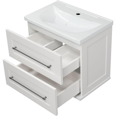 Тумба с раковиной Misty Марта 60 УТ000013427 подвесная Белая