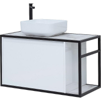 Тумба под раковину Aquanet Nova Lite Loft 90L 261652 подвесная Белый глянец, купить, цена, заказать, магазин, доставка, скидка, промокод, купить, цена, заказать, магазин, доставка, скидка, промокод