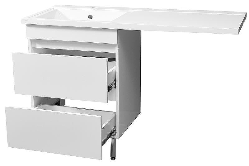 Тумба под раковину Stella Polar Мадлен 130 SP-00000475 Белая, купить, цена, заказать, магазин, доставка, скидка, промокод, купить, цена, заказать, магазин, доставка, скидка, промокод