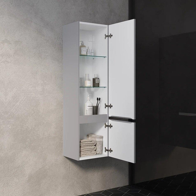 Шкаф пенал AQUAme S1 33 AQM9001GM подвесной цвет Серый, купить, цена, заказать, магазин, доставка, скидка, промокод, купить, цена, заказать, магазин, доставка, скидка, промокод