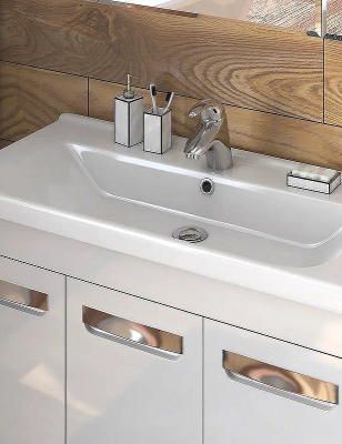 Тумба под раковину Vigo Plaza 80 tn.PLA.MIR.80.2D.2Y Белая