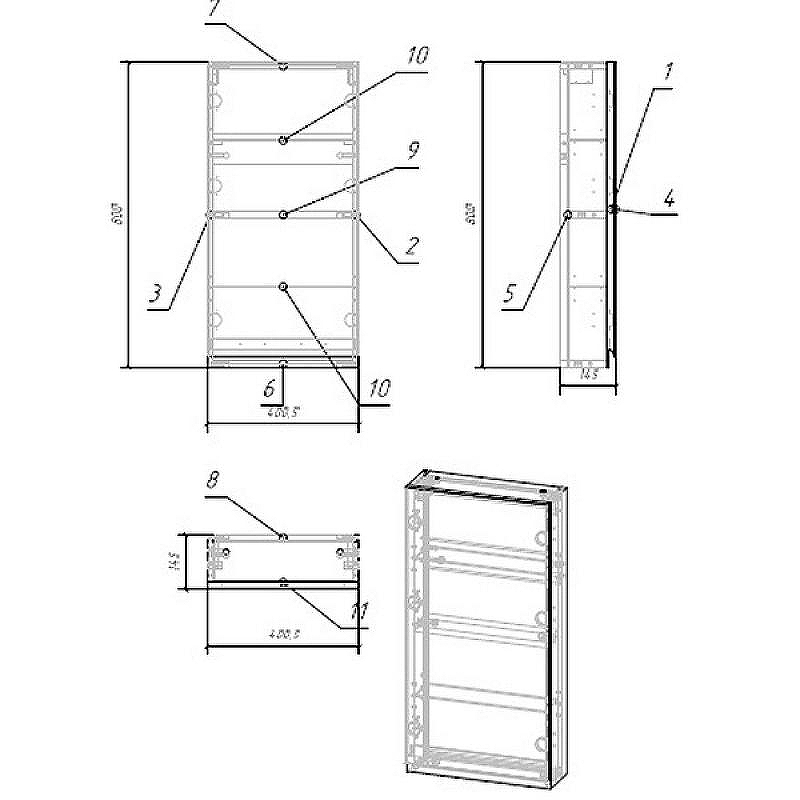 Зеркальный шкаф Cersanit Moduo 40 SB-LS-MOD40/Wh Белый, купить, цена, заказать, магазин, доставка, скидка, промокод, купить, цена, заказать, магазин, доставка, скидка, промокод