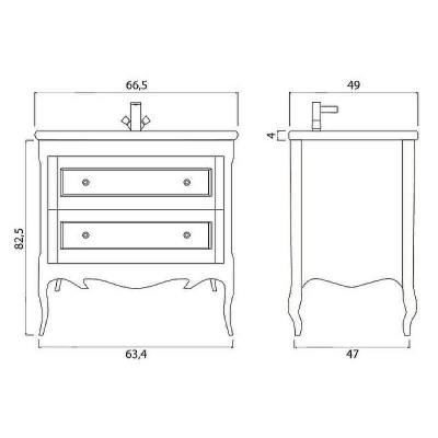 Тумба под раковину Creto Viva 66 13-1007O Olivine