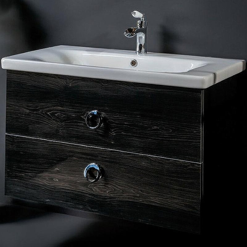 Тумба под раковину Boheme Armadi Art NeoArt 100 830-100-BW подвесная Black Wood, купить, цена, заказать, магазин, доставка, скидка, промокод, купить, цена, заказать, магазин, доставка, скидка, промокод