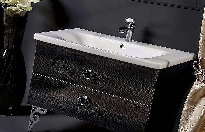 Тумба под раковину Boheme Armadi Art NeoArt 100 830-100-BW подвесная Black Wood, купить, цена, заказать, магазин, доставка, скидка, промокод, купить, цена, заказать, магазин, доставка, скидка, промокод