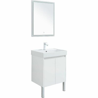 Комплект мебели для ванной Aquanet Nova Lite 60 302532 подвесной Белый глянец