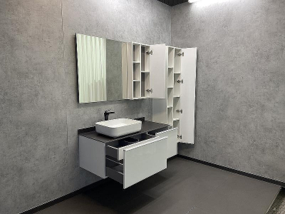 Зеркало со шкафом Comforty Милан 120 00004136261 Белый глянец