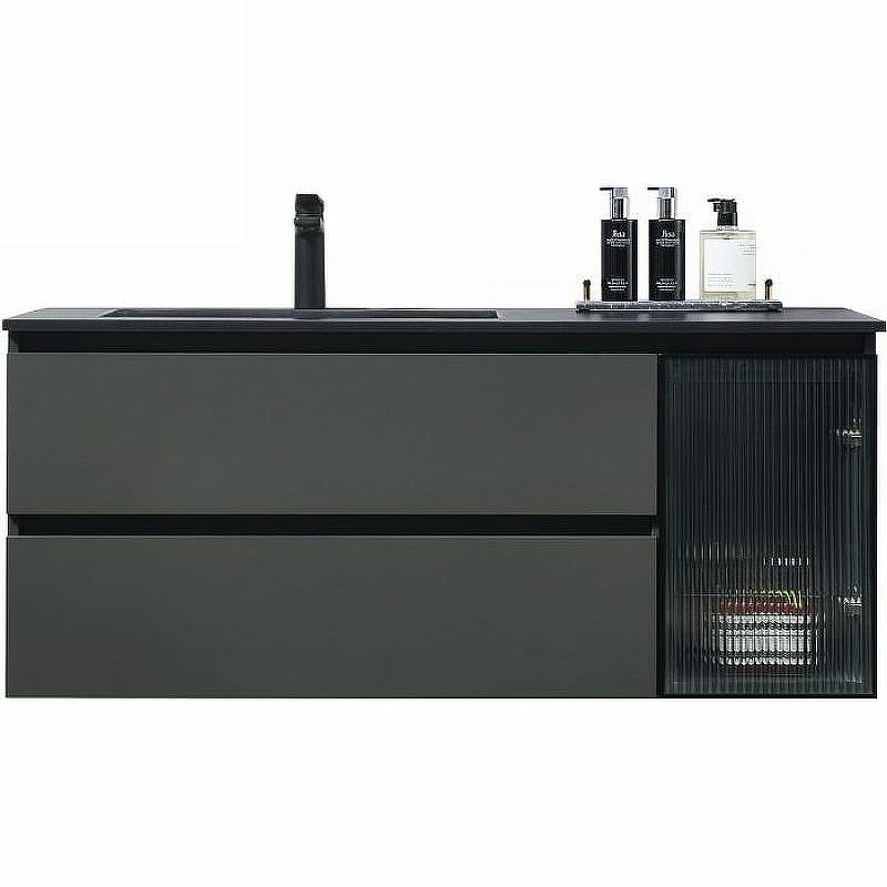 Тумба с раковиной Orans BC-2055-1000L 100 2055100L подвесная Темно-серая, купить, цена, заказать, магазин, доставка, скидка, промокод, купить, цена, заказать, магазин, доставка, скидка, промокод