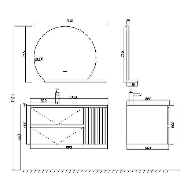 Тумба с раковиной Orans BC-2055-1000L 100 2055100L подвесная Темно-серая, купить, цена, заказать, магазин, доставка, скидка, промокод, купить, цена, заказать, магазин, доставка, скидка, промокод