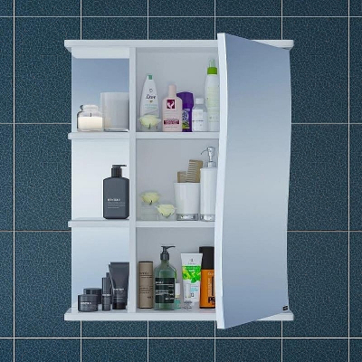 Зеркальный шкаф СанТа Волна 60 R 101014 Белый