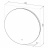 Зеркало Континент Ajour Eco 800х800 ЗЛП2809 с подсветкой с сенсорным выключателем с диммером, купить, цена, заказать, магазин, доставка, скидка, промокод, купить, цена, заказать, магазин, доставка, скидка, промокод