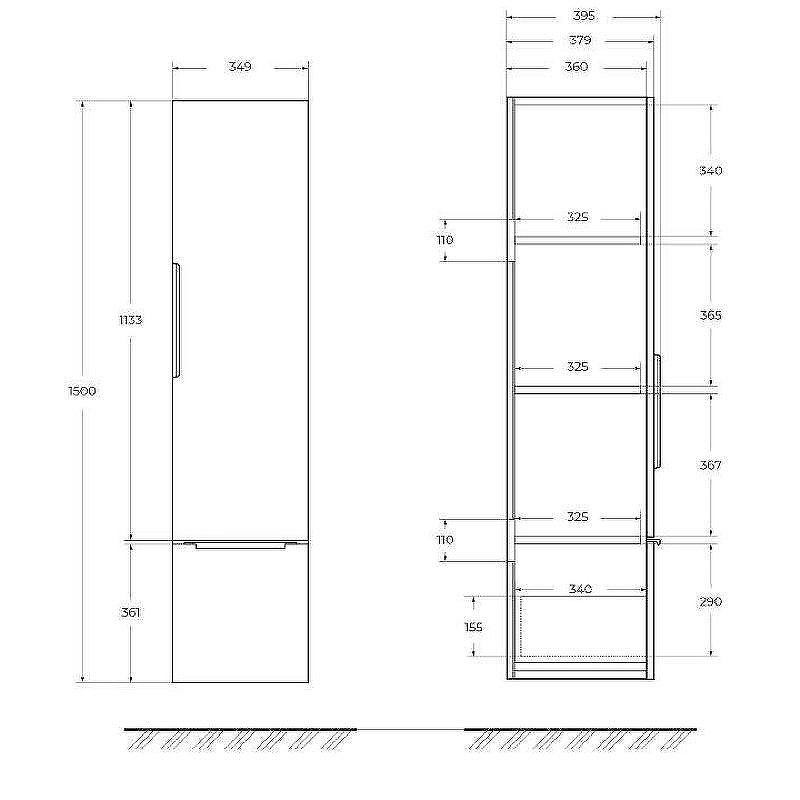 Шкаф пенал Cezares Premium 35 55501 подвесной Bianco opaco, купить, цена, заказать, магазин, доставка, скидка, промокод, купить, цена, заказать, магазин, доставка, скидка, промокод