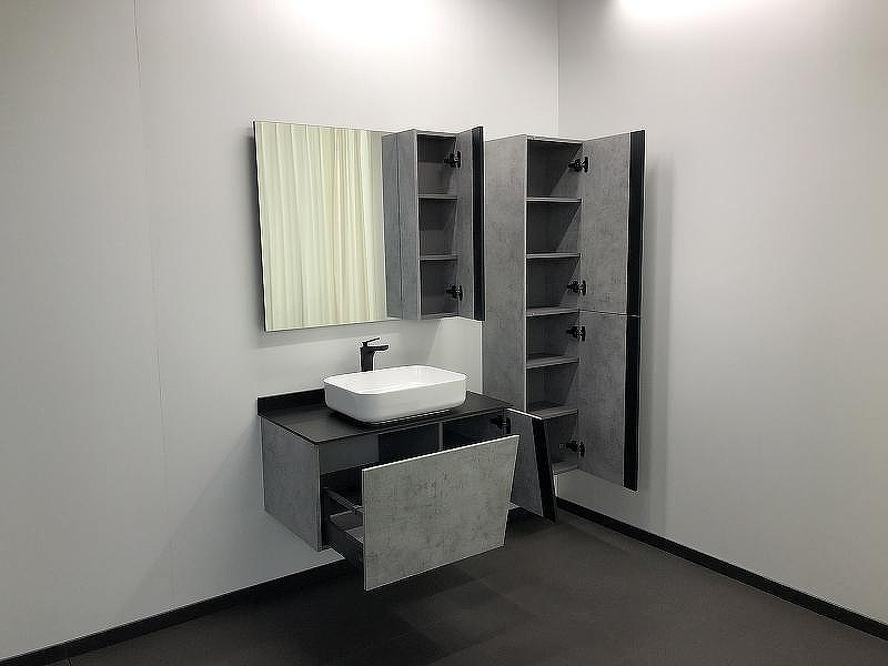 Зеркало со шкафом Comforty Эдинбург 90 00004147981 Бетон светлый, купить, цена, заказать, магазин, доставка, скидка, промокод, купить, цена, заказать, магазин, доставка, скидка, промокод