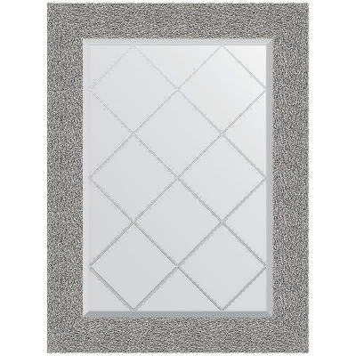 Зеркало Evoform Exclusive-G 89х66 BY 4109 с гравировкой в багетной раме - Чеканка серебряная 90