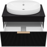 Тумба с раковиной Brevita Enfida 70 УТ000015094 подвесная Черная матовая, купить, цена, заказать, магазин, доставка, скидка, промокод, купить, цена, заказать, магазин, доставка, скидка, промокод