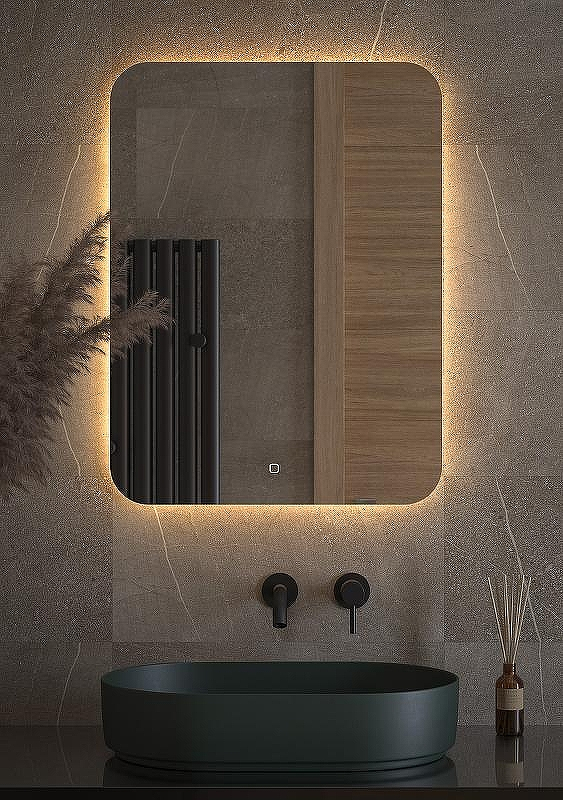 Зеркало Defesto Opti 60x80 DF 2817S с подсветкой 25W-3000К/Сенсорный выключатель/Теплый белый свет, купить, цена, заказать, магазин, доставка, скидка, промокод, купить, цена, заказать, магазин, доставка, скидка, промокод