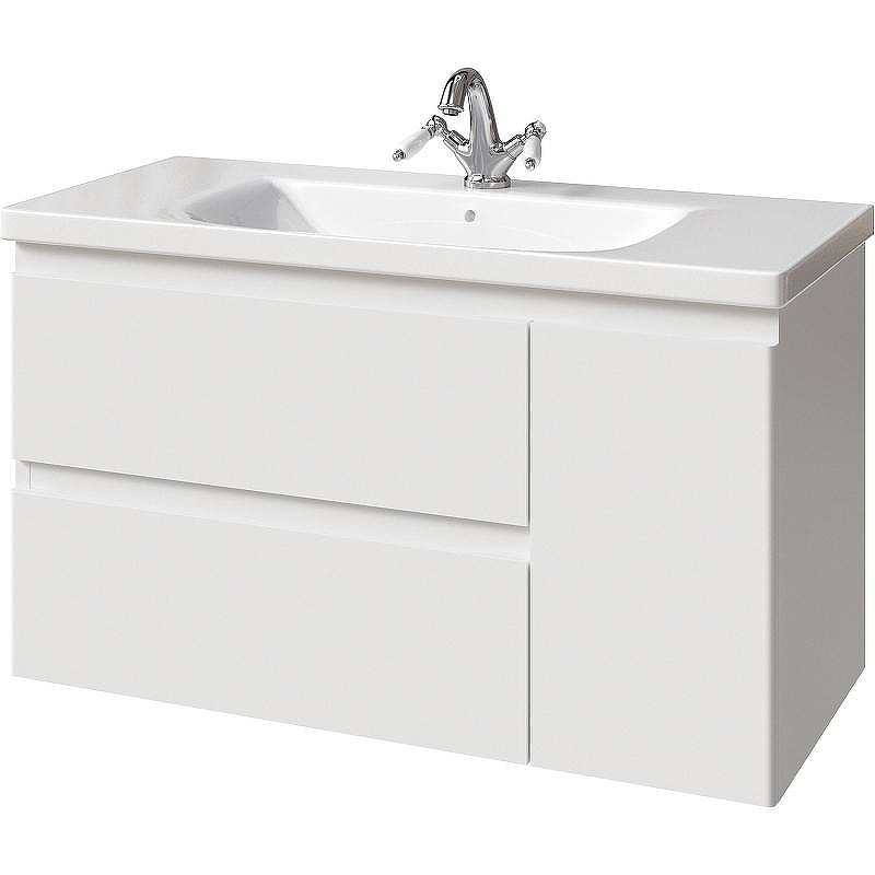 Тумба под раковину Caprigo Forte 100 36115R-SF027 подвесная Белая матовая, купить, цена, заказать, магазин, доставка, скидка, промокод, купить, цена, заказать, магазин, доставка, скидка, промокод