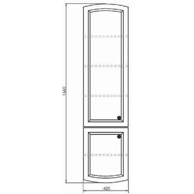 Шкаф пенал Comforty Палини 42 00004148012 подвесной Белый глянец