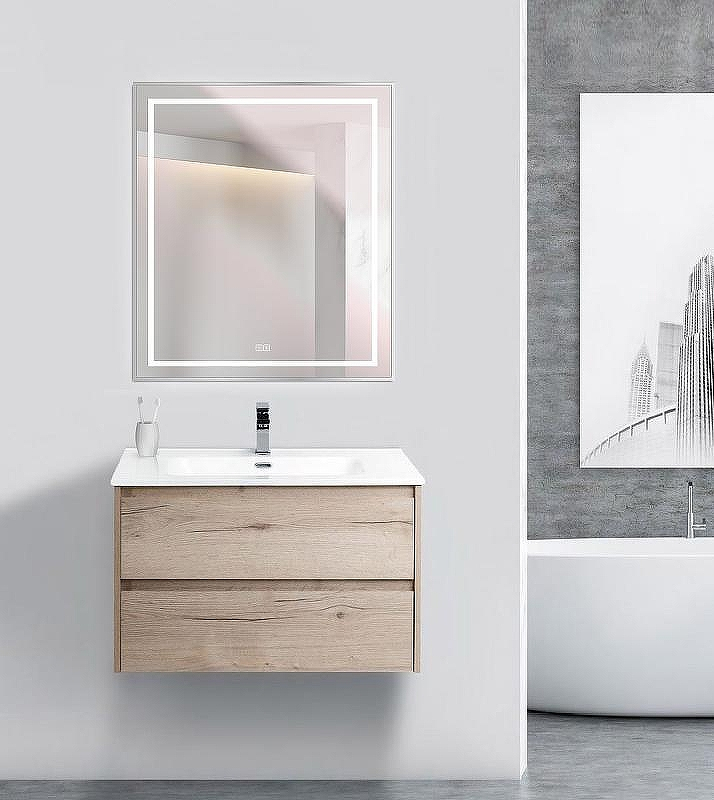 Зеркало BelBagno Kraft 70 SPC-KRAFT-700-800-LED-TCH-WARM с подсветкой Сатин с сенсорным выключателем и подогревом, купить, цена, заказать, магазин, доставка, скидка, промокод, купить, цена, заказать, магазин, доставка, скидка, промокод