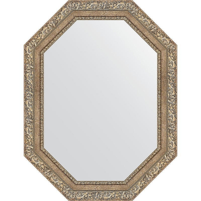 Зеркало Evoform Octagon 65x85 BY 7151 в багетной раме - Виньетка античное серебро 85