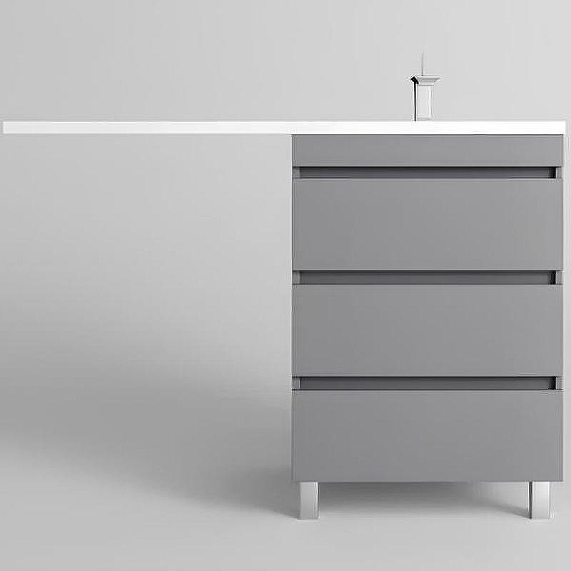 Тумба под раковину Style Line Даллас Леон 120 Люкс Plus СС-00002449 Серая, купить, цена, заказать, магазин, доставка, скидка, промокод, купить, цена, заказать, магазин, доставка, скидка, промокод
