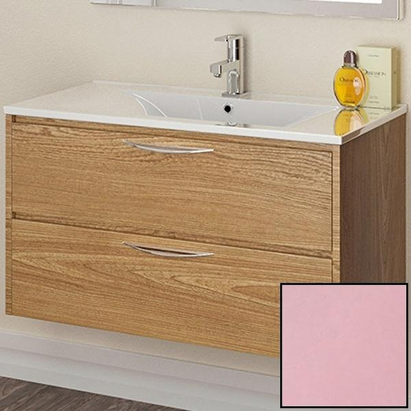 Тумба с раковиной SanVit Мэри-2 90 kmery0902 в цвете Ral подвесная Розовый глянец, купить, цена, заказать, магазин, доставка, скидка, промокод, купить, цена, заказать, магазин, доставка, скидка, промокод