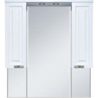 Зеркало со шкафом Misty Терра 90 П-Тер02090-011 с подсветкой Белое матовое, купить, цена, заказать, магазин, доставка, скидка, промокод, купить, цена, заказать, магазин, доставка, скидка, промокод