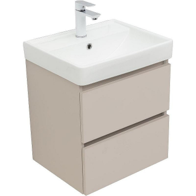 Тумба под раковину Aquanet Вега 2.0 50 337940 подвесная Бежевая