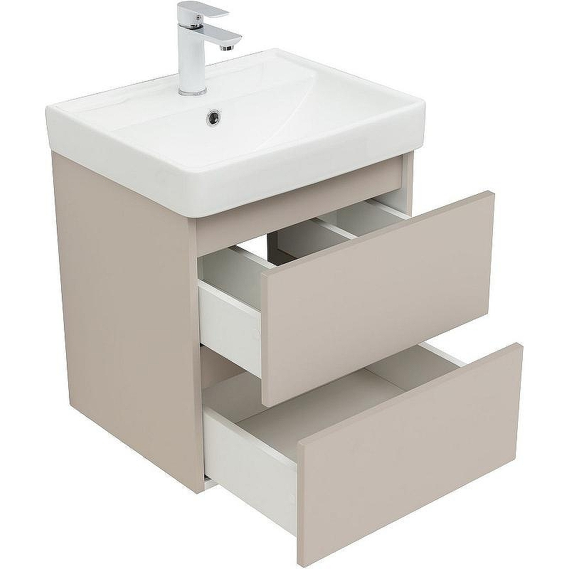Тумба под раковину Aquanet Вега 2.0 50 337940 подвесная Бежевая, купить, цена, заказать, магазин, доставка, скидка, промокод, купить, цена, заказать, магазин, доставка, скидка, промокод